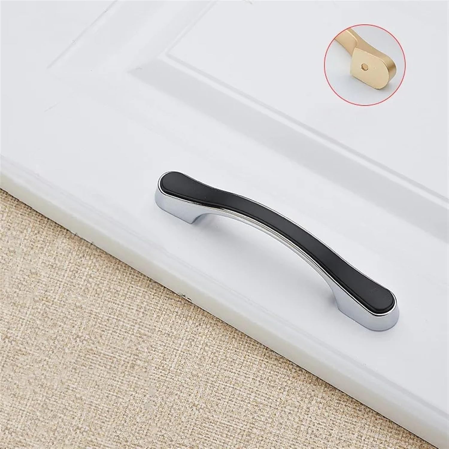 Furniture Cabinet Handles Zinc Alloy Kitchen Door Drawer Pulls Dresser Decor Knobs and Handles 2Pcs(Silver-knob)