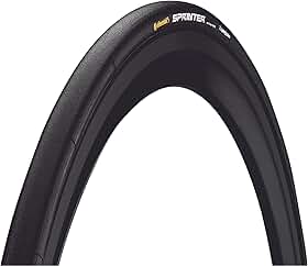 Continental Pneu Sprinter – Tubular Black-BW com pimenta preta, 700c x 25 mm