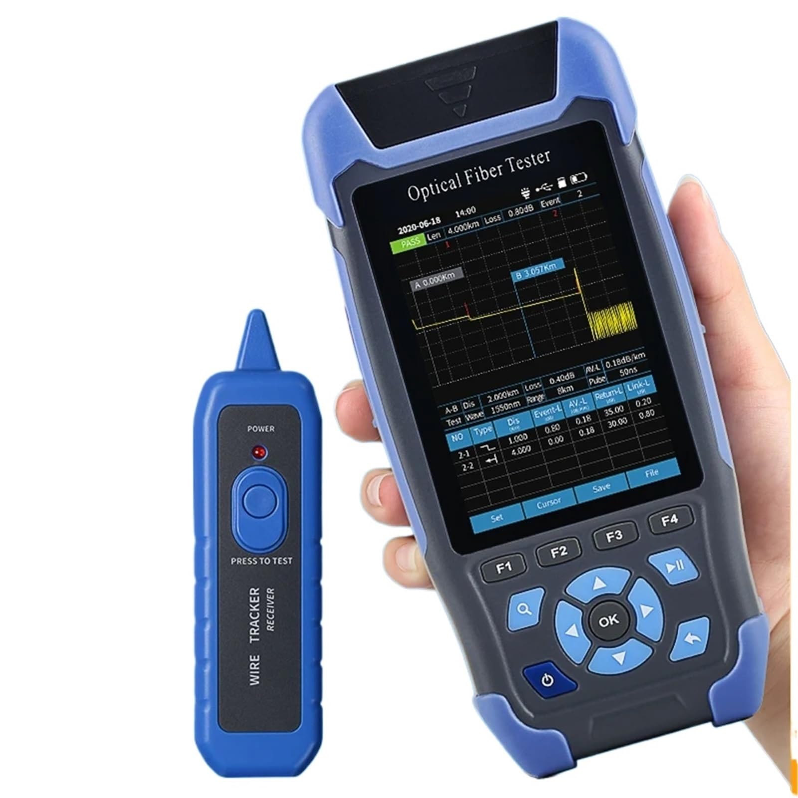 CVFRDD OTDR 1310/1550nm 60KM 24/22dB Optical Time Domain Reflectometer Multifunctional Fiber Optic Tester With OPM VFL OLS