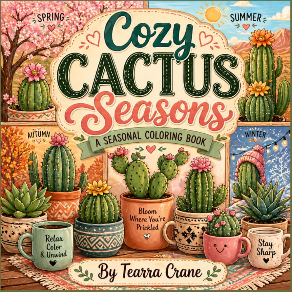 Cozy Cactus Seasons: A Seasonal Coloring Book