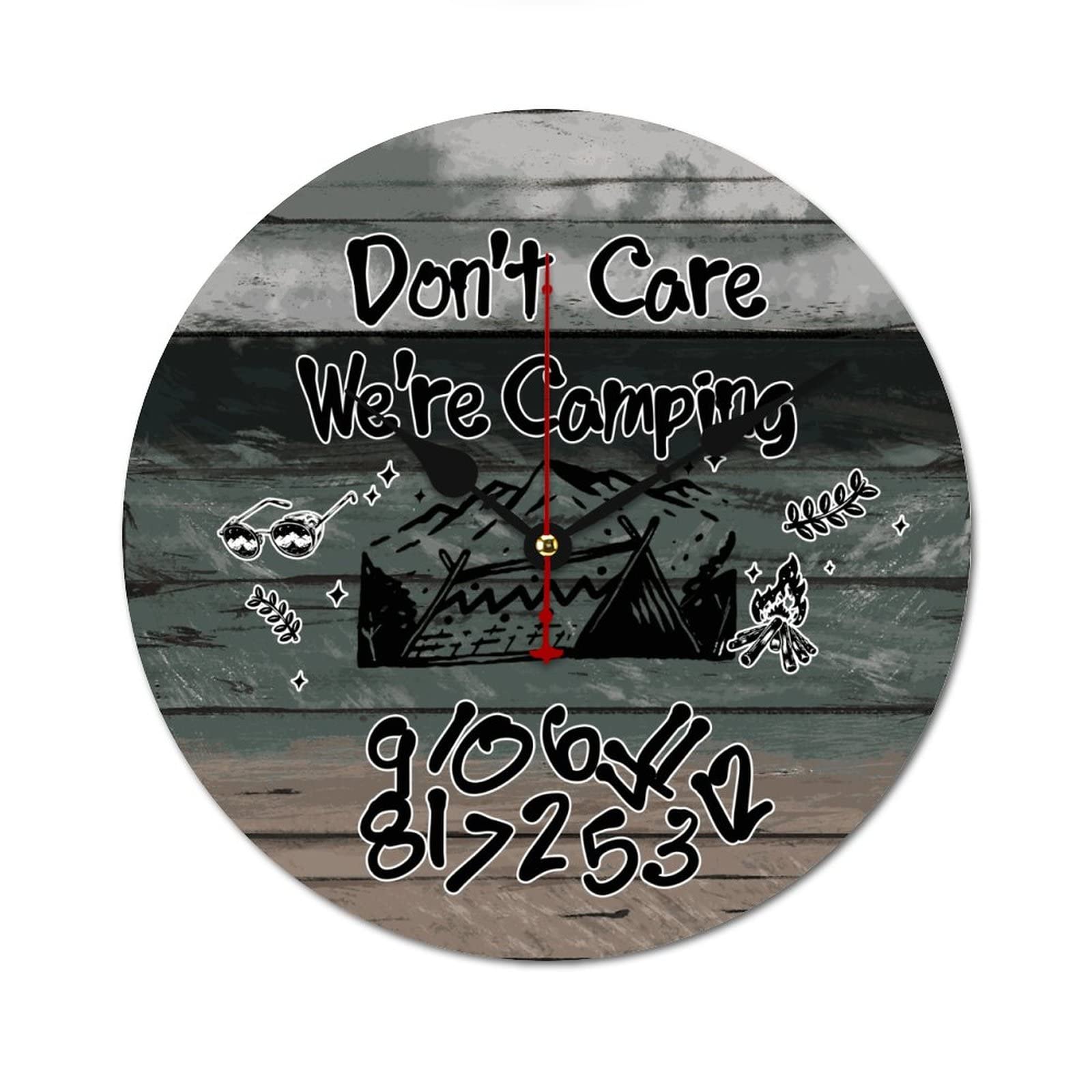 Cadeau de voyage ideal horloge murale avec citation camping et retraite rustique