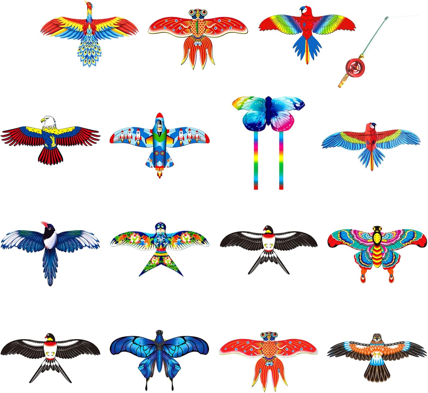 Dynamic Kites 3D Fishing Rod Line Kites Kites Easy Flying Toy Frameless Kites Popular Beach Activity Parent-Kids Favor image 5