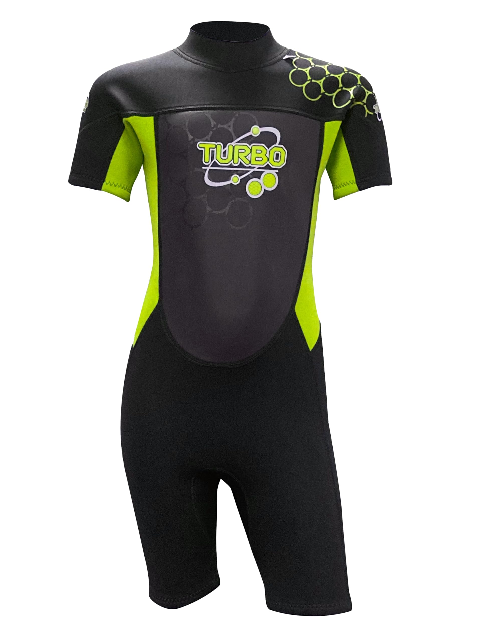 Venture Hut Kids 2.5mm Turbo Shortie Wetsuit - Green - 2-3 Years — image 1