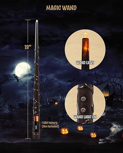 Miniatura 3 de 20 velas flotantes LED sin llama de Halloween con control remoto de varita mágica, decoraciones flotantes colgantes para el hogar para un ambiente