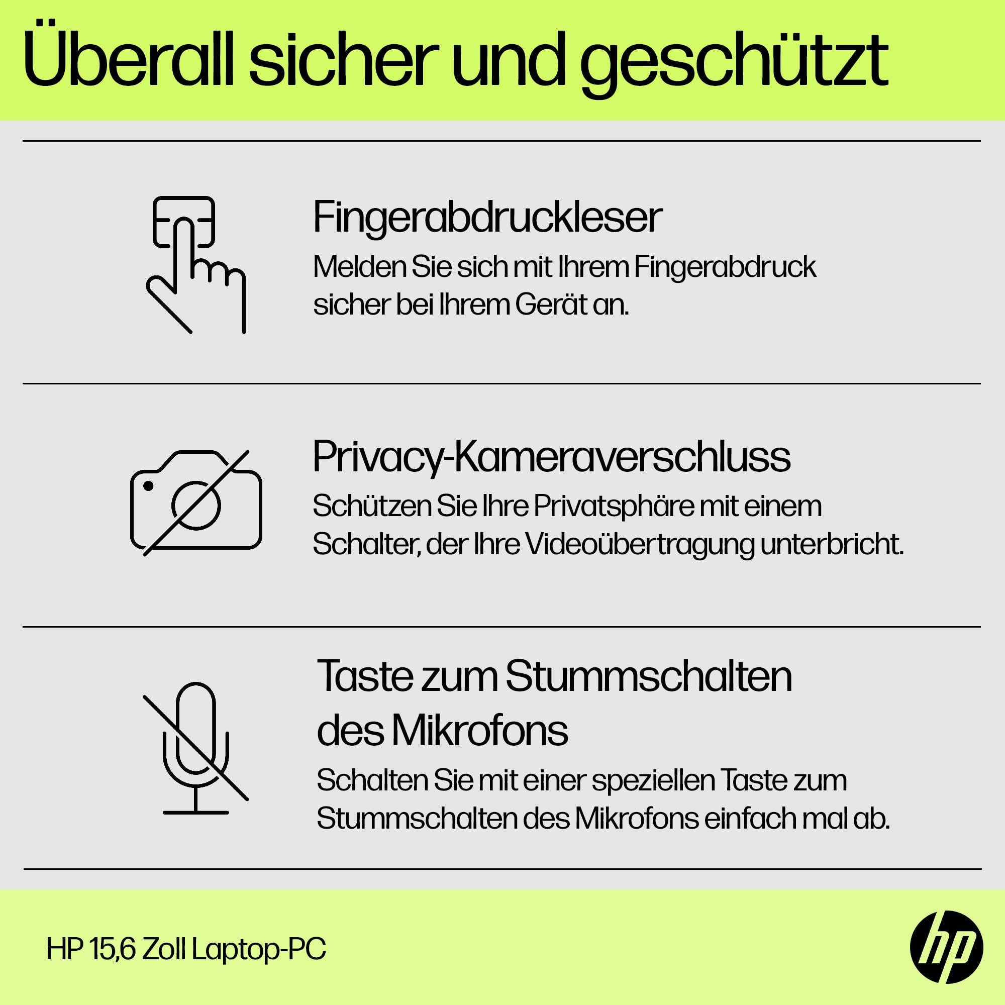 HP Laptop 15,6" FHD Intel N100 4 GB DDR4 RAM 128 GB UFS Intel UHD Graphics Windows 11 Home S-Modus Natural Silver