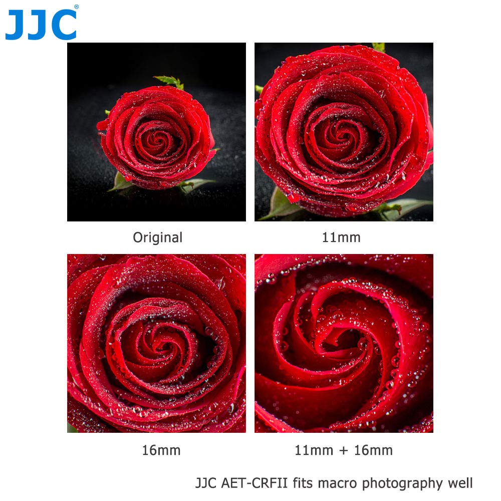 JJC 11mm/16mm Sets Metal Tubo de Extensión TTL Enfoque Automático AF para Canon RF Mount EOS R100 R Ra RP R3 R5 R5c R6 R6II R7 R8 R10 R50 Cámara Digital y Lentes RF Mount