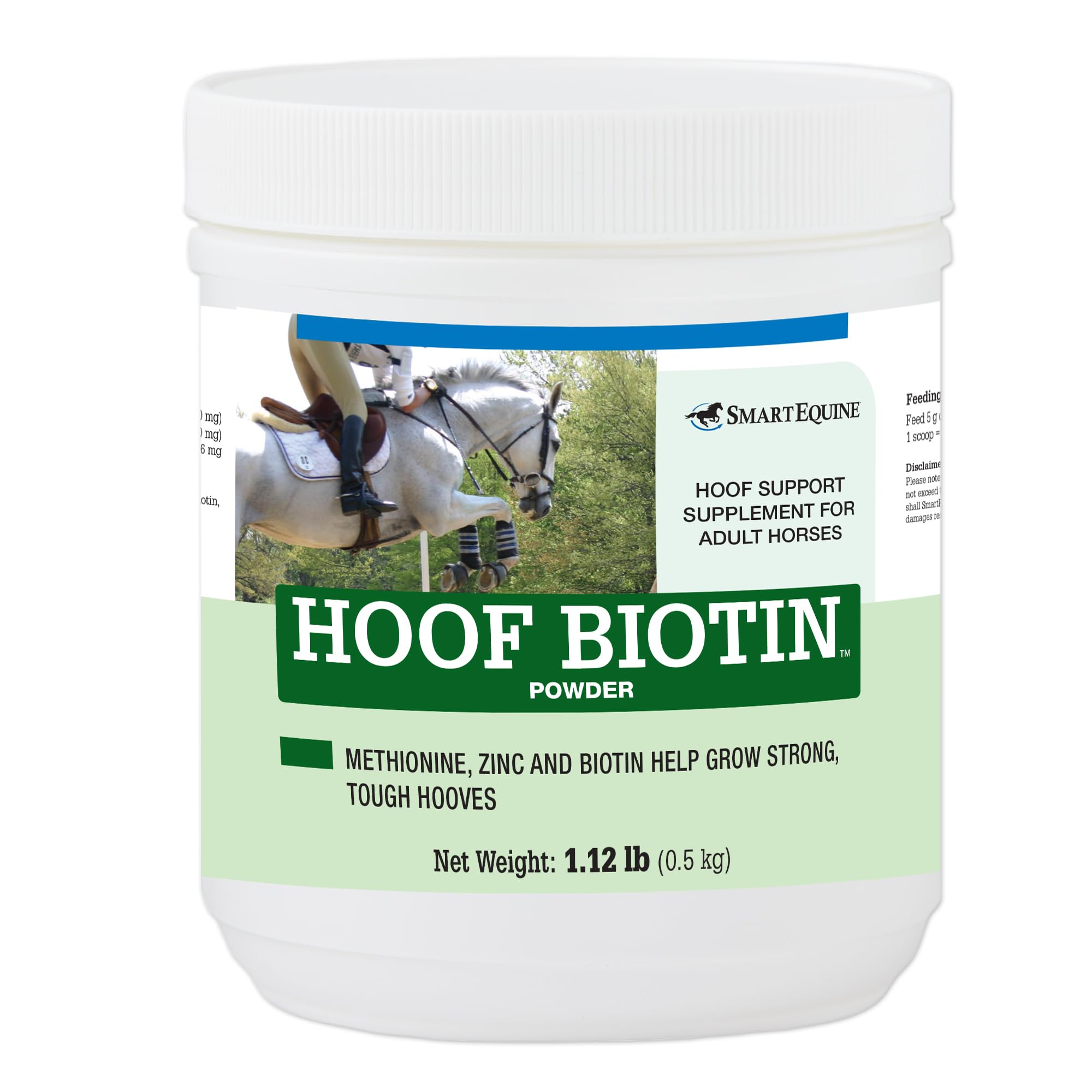 Horse Biotin Powder | Hoof Supplement for Horses | Biotin for Horses | Includes Zinc and Methionine | 18 oz Jar