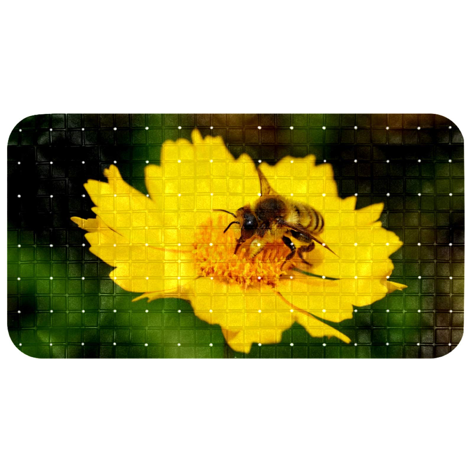 Tapis de bain antidérapant abeille pour sécuriser la douche des enfants sur carrelage
