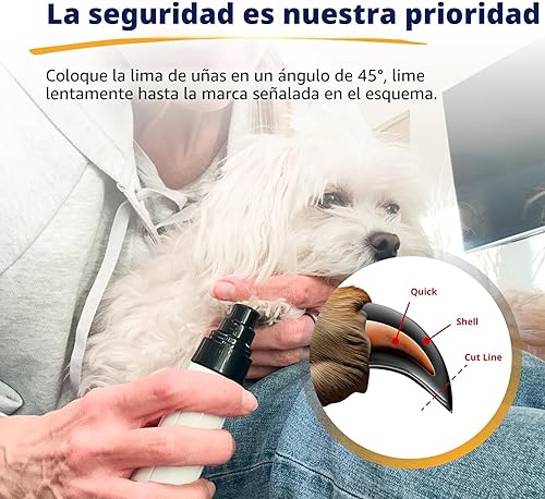 Miniatura 6 de Silent Groom Pro Molinillo de uñas para mascotas Cortador de uñas silencioso para perros, gatos y otros animales Aseo de uñas seguro y sin