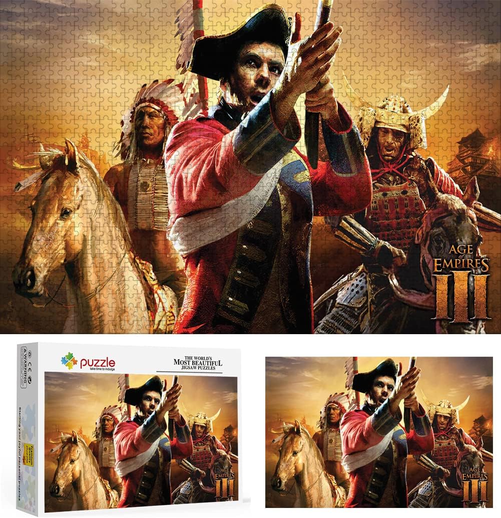 Puzzle Age of Empires, Puzzle 1000 Piezas para Adultos, Rompecabezas para Adultos para Niños Adolescentes Juegos Educativos Juguetes Hogar Viajes Regalos 70X50cm
