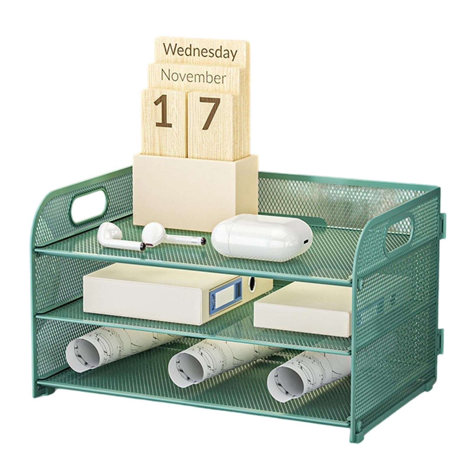 XAGMODSHN 3 Tiers Filing Trays Desk Organiser Document Sorter Rack File Holders Paper Organiser File Supplies Filing Trays