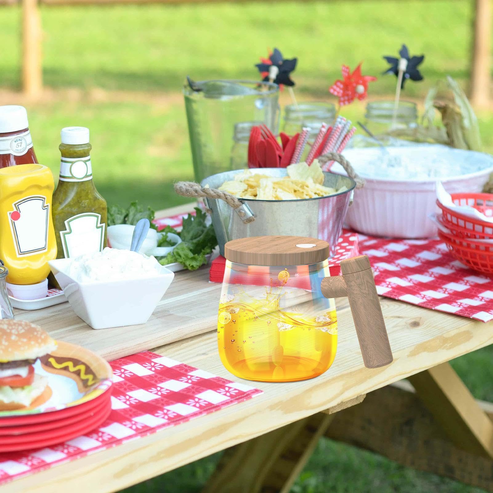 Tazza Automiscelante Super Mix 400ml - Mixer Integrato Per Caffè, Tè E Frullati, Vetro Resistente - Foto 9