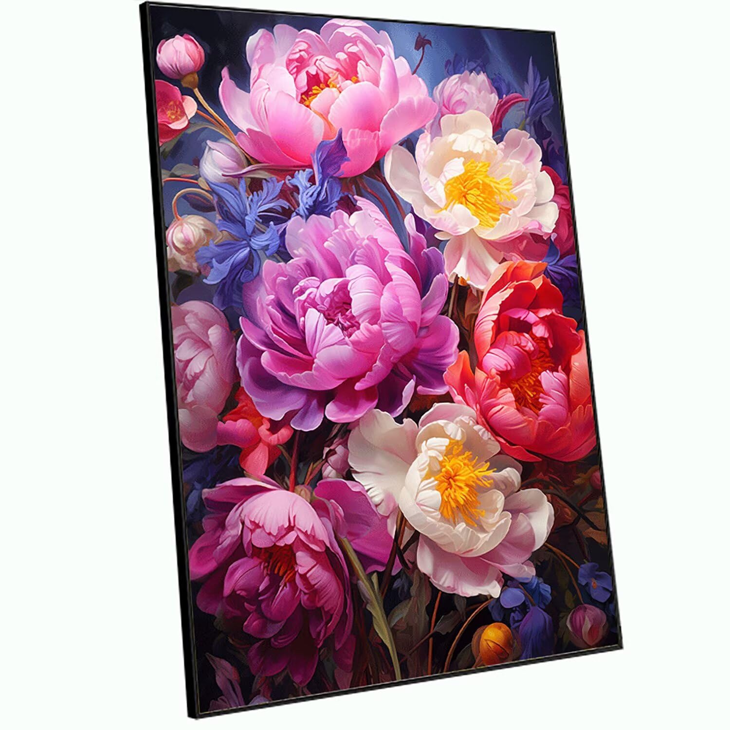 Malarstwo diamentowe Dream Diamond Painting Flower Complete Kit, 5D Diament Malarstwo Haft krzyżykowy Kryształ Rzemiosło artystyczne dla dorosłych Dzieci Początkujący Dekoracja domu Mural 60 x 90 cm