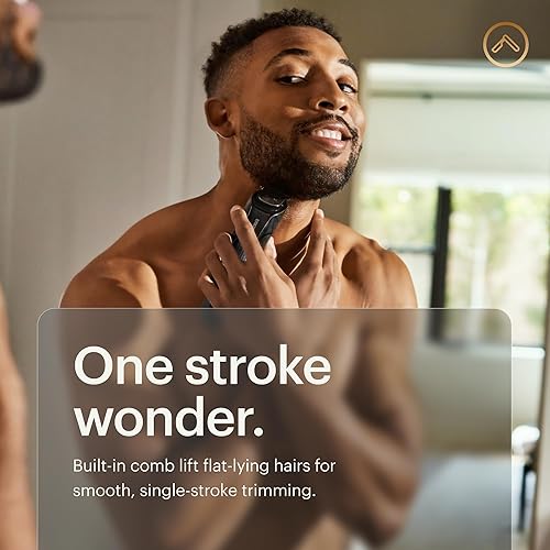 Miniatura 6 de MANSCAPED The Beard Hedger - Cortadora de barba de precisión premium, rueda de hoja ajustable de 20 longitudes, hoja en T de acero inoxidable para