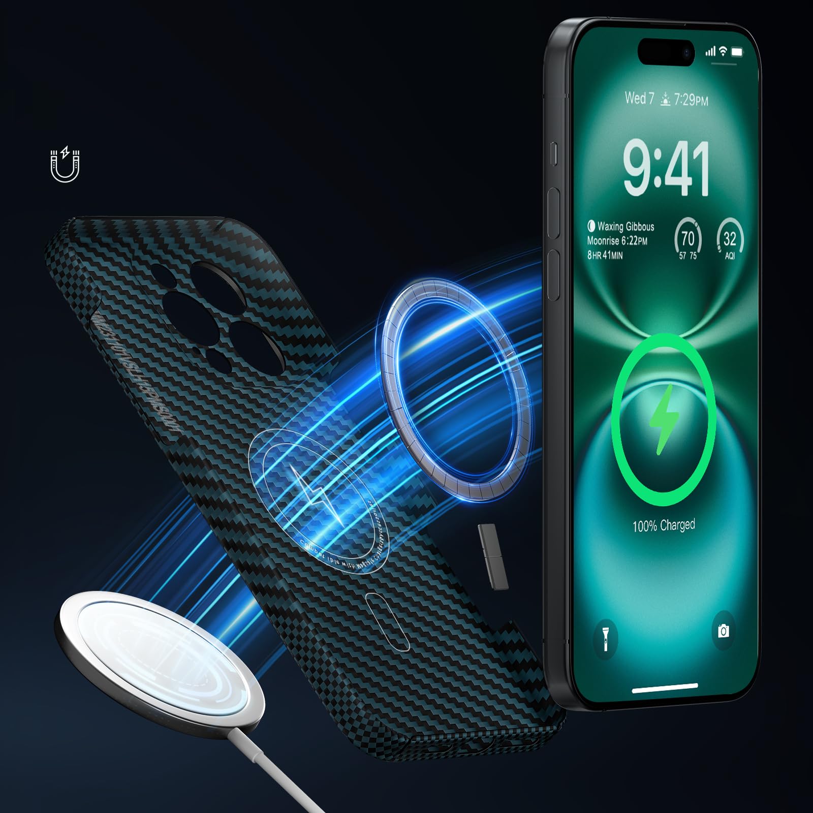 memumi Aramid Fiber Magnetic Case for iPhone 16 Pro - Image 4