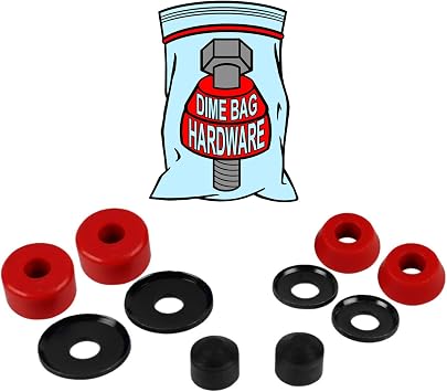 Dime Bag Hardware Skateboard Truck Rebuild Kit Bushings Washers Pivot Cups for 2 Trucks