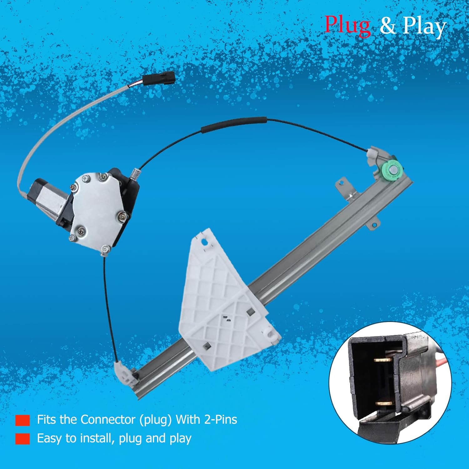 Rear Left Driver Side Power Window Regulator and Motor Assembly 741-374 Compatible for 2001-2004 Jeep Grand Cherokee