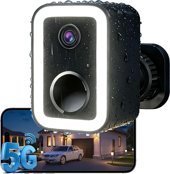 2026 Upgraded 2K Security Cameras Wireless Outdoor, AI Motion Detection & Spotlight Siren Alarm, Outside Battery Powered Camera for Home Security, Full-Color Night Vision, Support WiFi 5G & 2.4G - 1