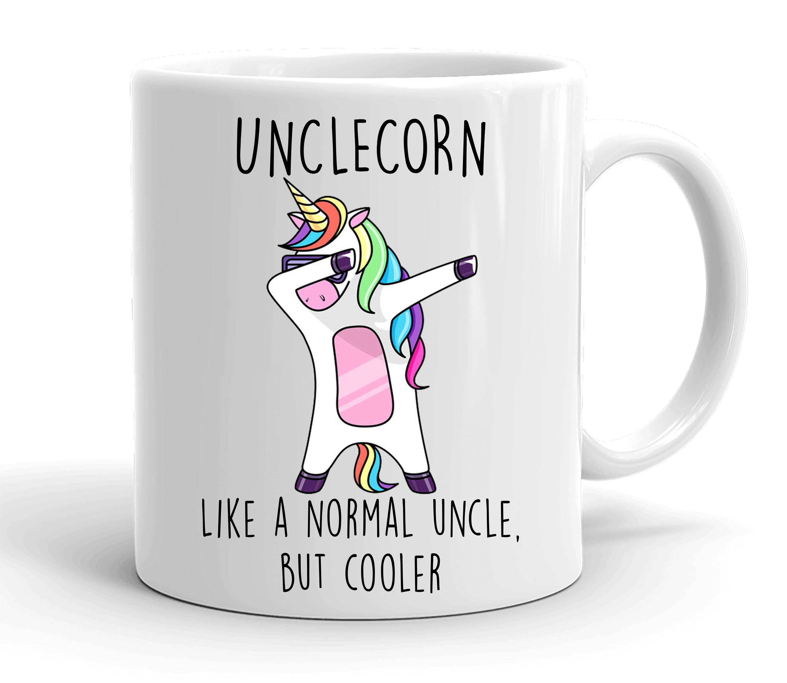 VIROSA Funny Unclecorn Mug – Like a Normal Uncle, But Cooler – Cute Unicorn Mug Gift for Uncle or Godfather – Birthday, Christmas, or Father’s Day – 11oz Ceramic Coffee Cup