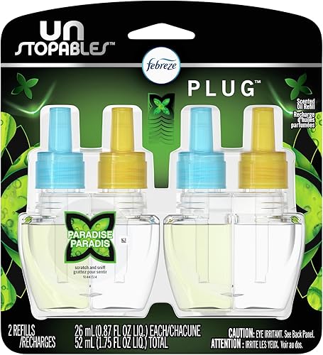 Miniatura 9 de Febreze Ambientador enchufable, repuesto de aceite perfumado que combate el olor, ambientadores para el hogar y el baño y la cocina, de larga