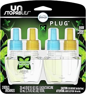 Plug in Air Fresheners, Unstopables Paradise, Odor Eliminator for Strong Odors, Scented Oil Refill (2 Count)