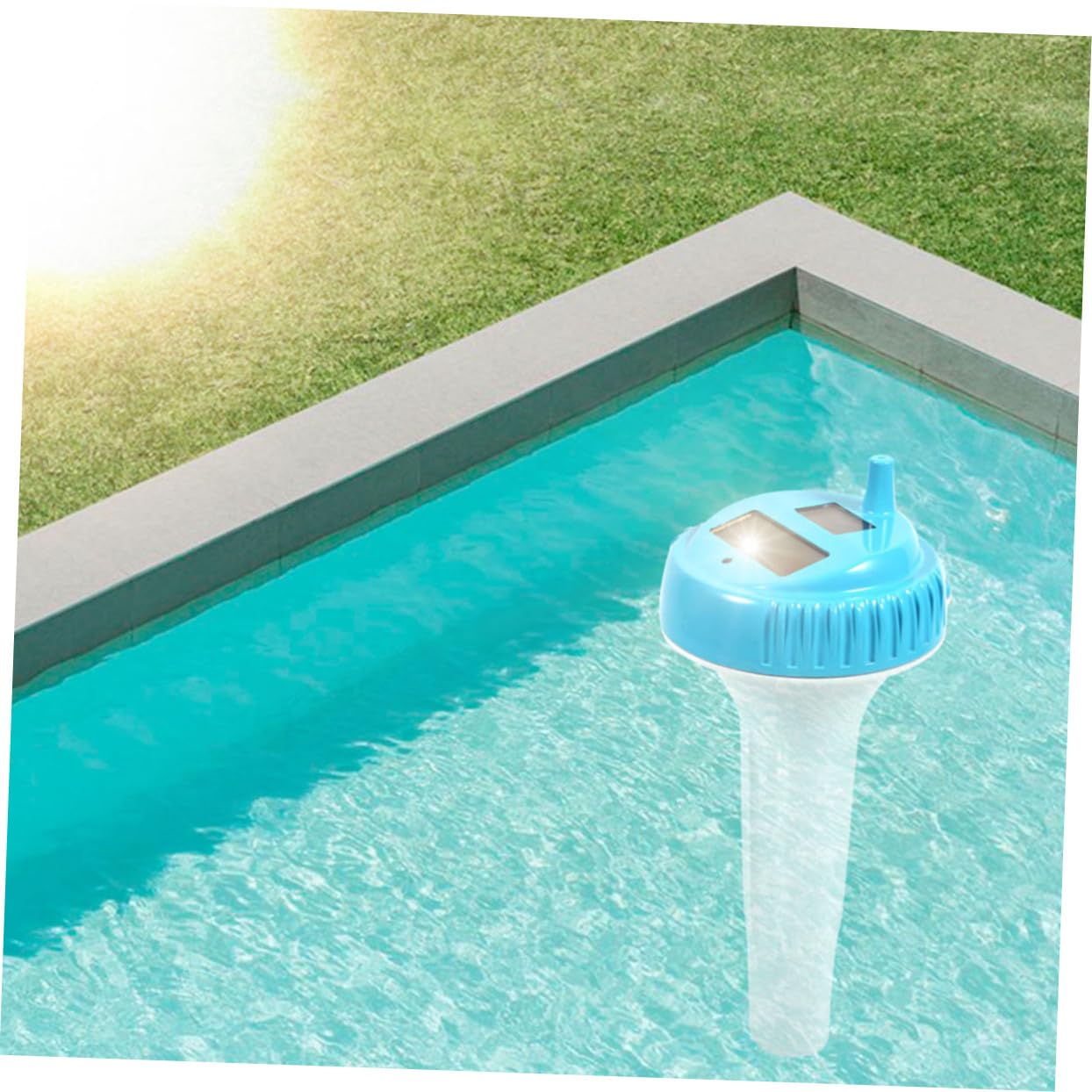 Hemobllo Termometro Digitale Galleggiante Wireless per Piscina e Spa Monitor Temperatura Acqua Design Coperchio Vite