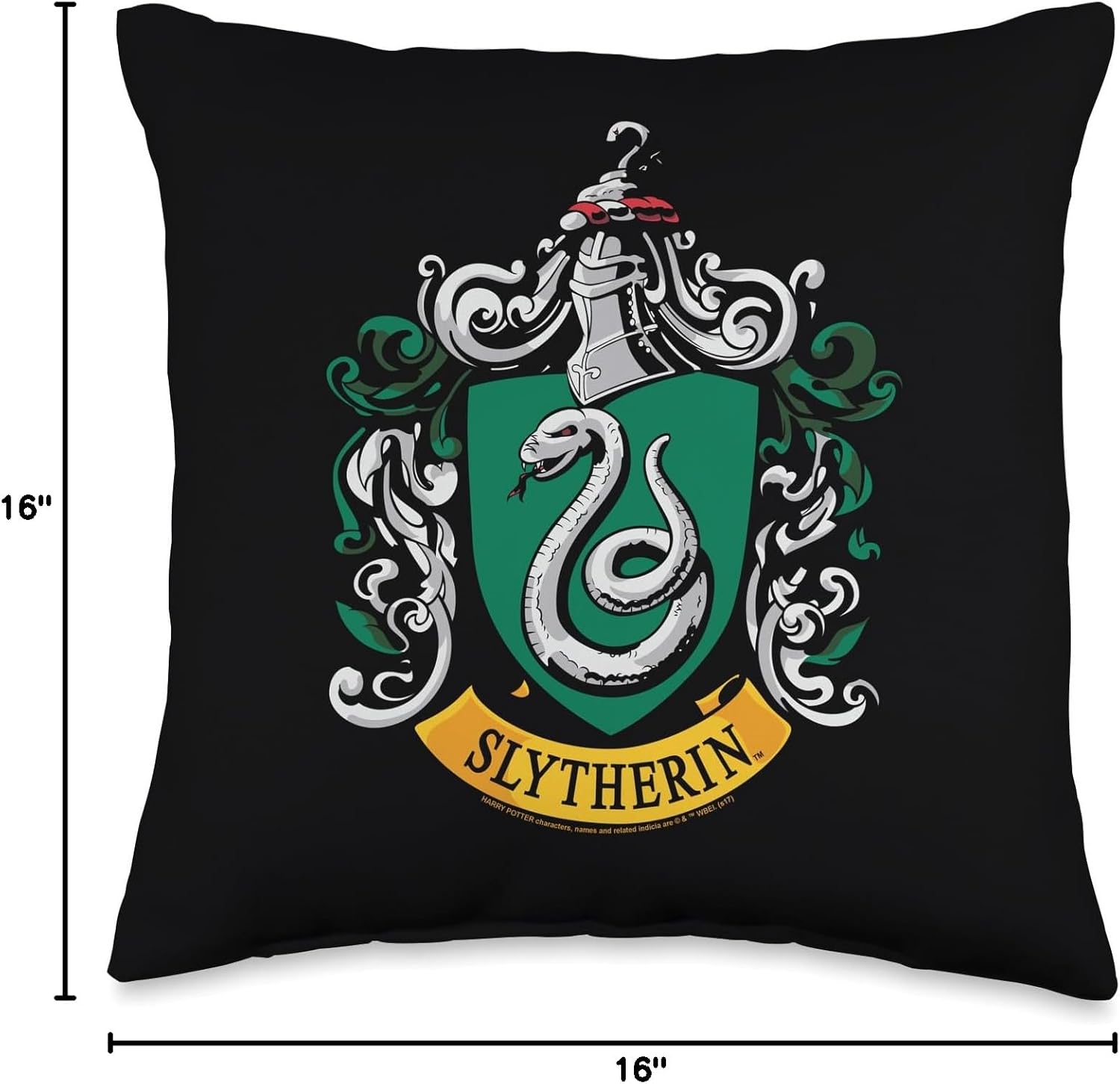 Harry Potter Slytherin House Crest Throw Pillow