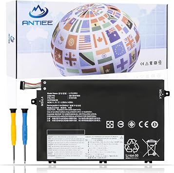 ANTIEE 01AV445 L17L3P51 Battery Compatible with Lenovo ThinkPad E480 E490 E485 E495 E580 E585 E590 E595 E14 E15 Series SB10K97606 SB10K97608 01AV447 01AV448 L17C3P51 L17M3P52 SB10K97609 11.1V 45Wh