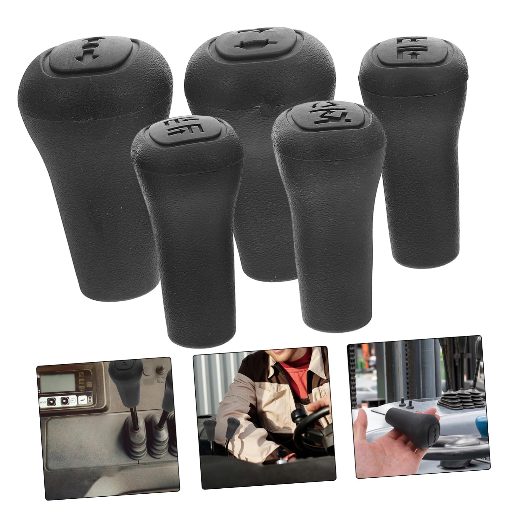 Pomello Del Cambio in Plastica Per Carrello Elevatore Set Da 5 Pezzi Manopola Leva Di Comando Idraulica Sostituzione Impugnatura Compatibile Vari Modelli Per Operazioni Di Magazzino