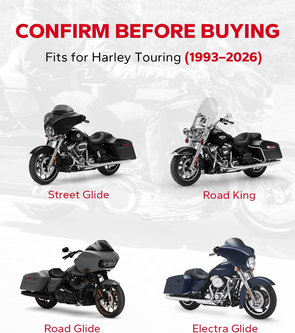 Amazicha Passenger Footboard Floorboard with Mount Bracket Kits 03 Fit for Harley Davidson Touring Street Glide Road King Road Glide Electra Glide Ultra Classic 1993-Later Black