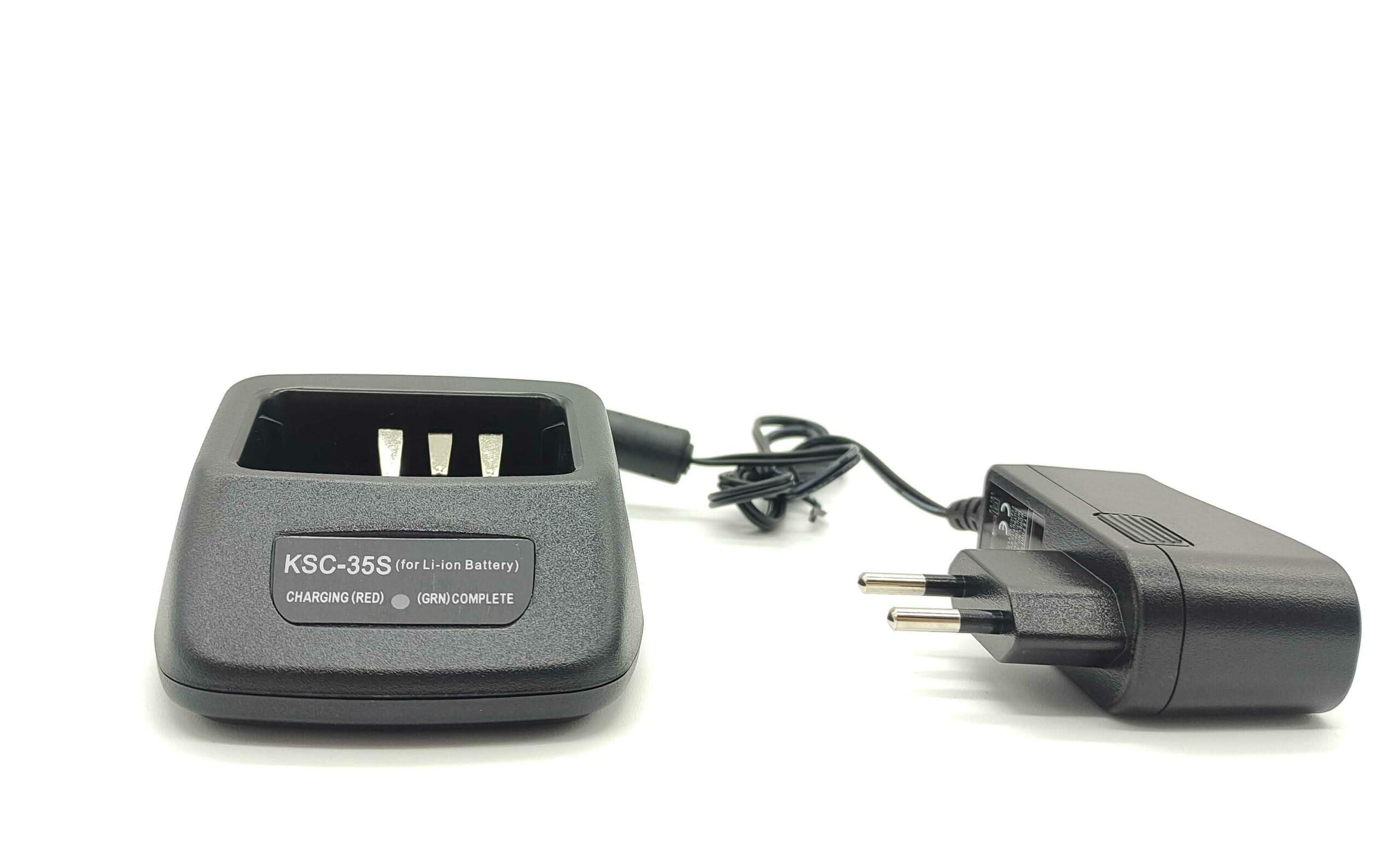 Cargador KSC-35S Kenwood para walkie talkies con base de sobremesa y adaptador 5