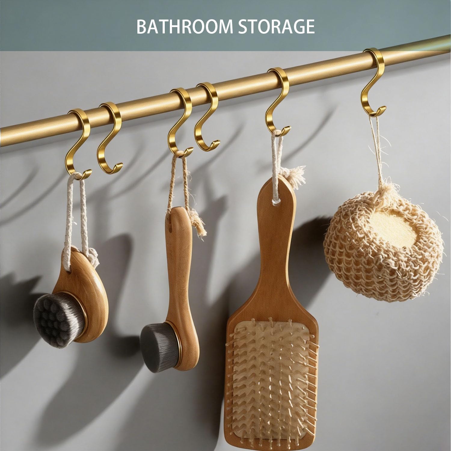 8 Pack Stainless Steel Gold S Hooks for Hanging Pan Pot Coffee Mugs 4 inch