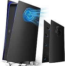 PS5 Cooling Plate for Playstation 5 Digital Edition PS5 Upgraded Faceplate Cover Turbo PS5 Air Vents Hard Side Plate Shockproof ABS Anti-Scratch