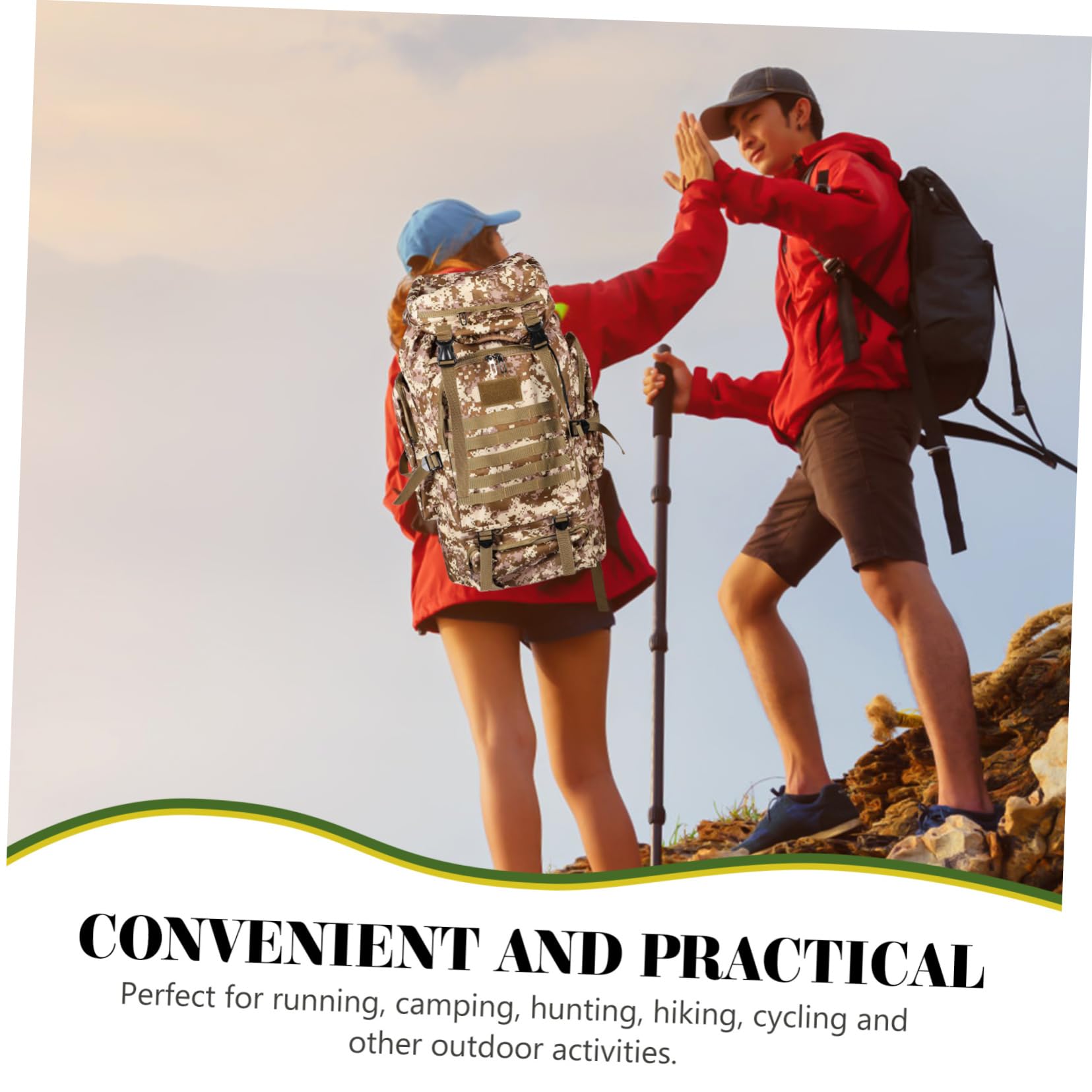 UKCOCO Zaino Escursionismo Oxford Zaino Multifunzionale per Camping per Outdoor per Escursionismo e attività all