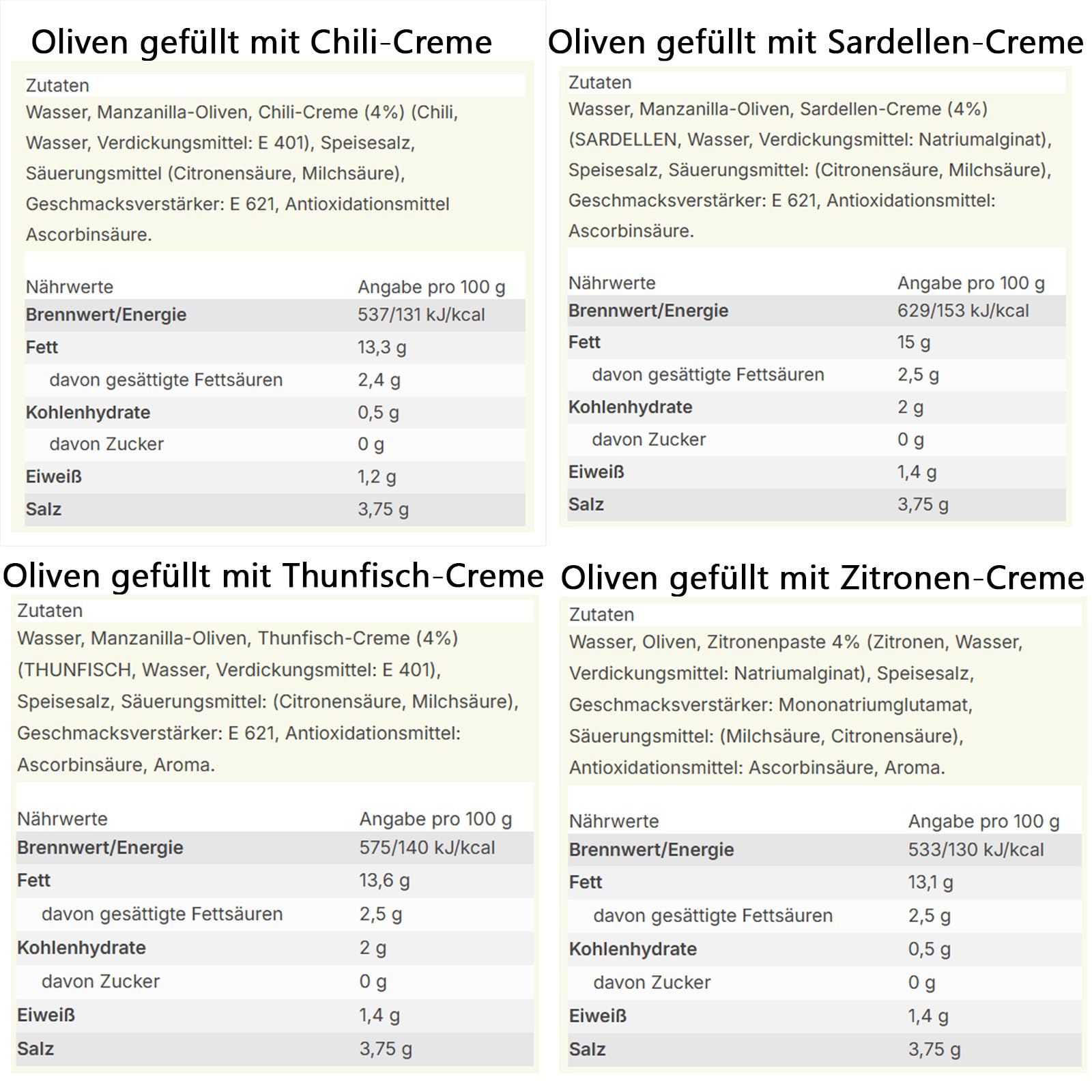 Feinkost Dittmann Oliven & Tapas Mix – 8er Set Manzanilla Oliven | gefüllt mit Chili, Sardellen, Thunfisch, Zitrone, Knoblauch, Blauschimmelkäse + Spanischer Tapas-Cocktail