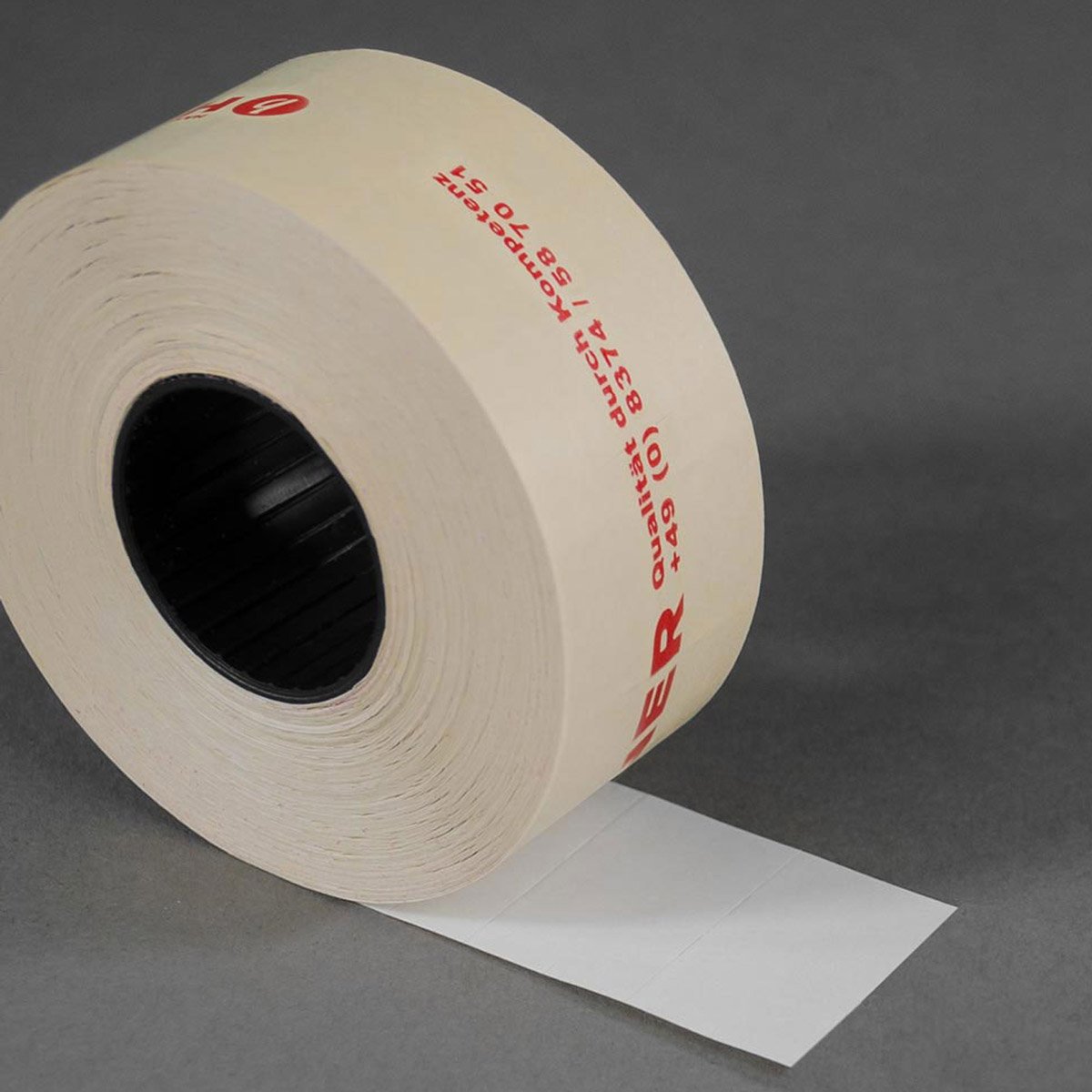30 Rollen Preisetiketten 26x16RE weiss permanent | 11.000 Etiketten | Preisauszeichner Etiketten | Auszeichner Etiketten | HUTNER