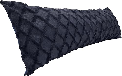 Miniatura 10 de Body Pillowcase in Waffle Velvet Pattern, White Body Pillow Cover with Zipper 21 * 54 1 Piece, Suitable for Sofa, Bedroom Decoration,Without Pillow