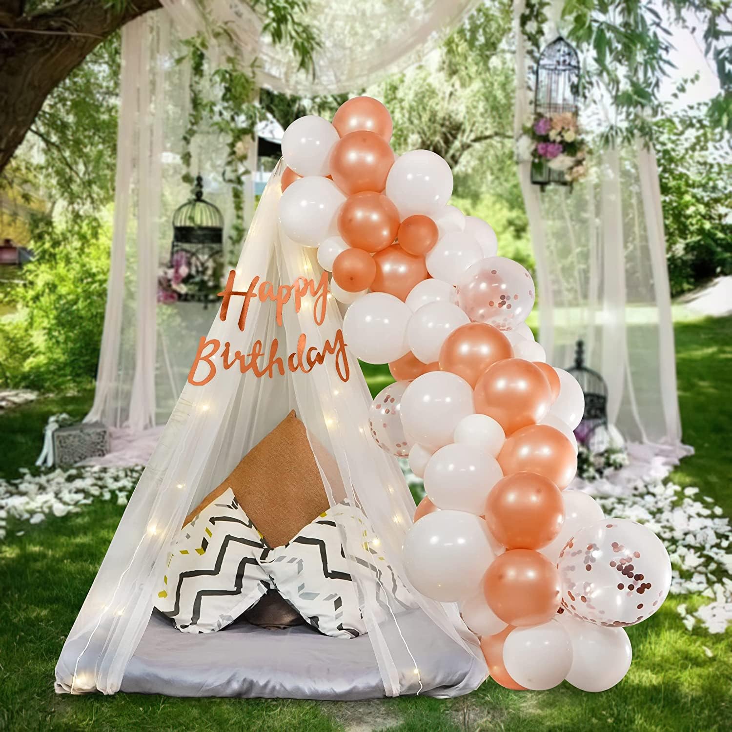 tent birthday decoration Special You Canopy for decorations,Birthday items for Girl/Boys,Canopy for bedroom, Net curtain for decoration, Rose gold Every year Color:Fighter Red Elevate your ride with Fp_Francia