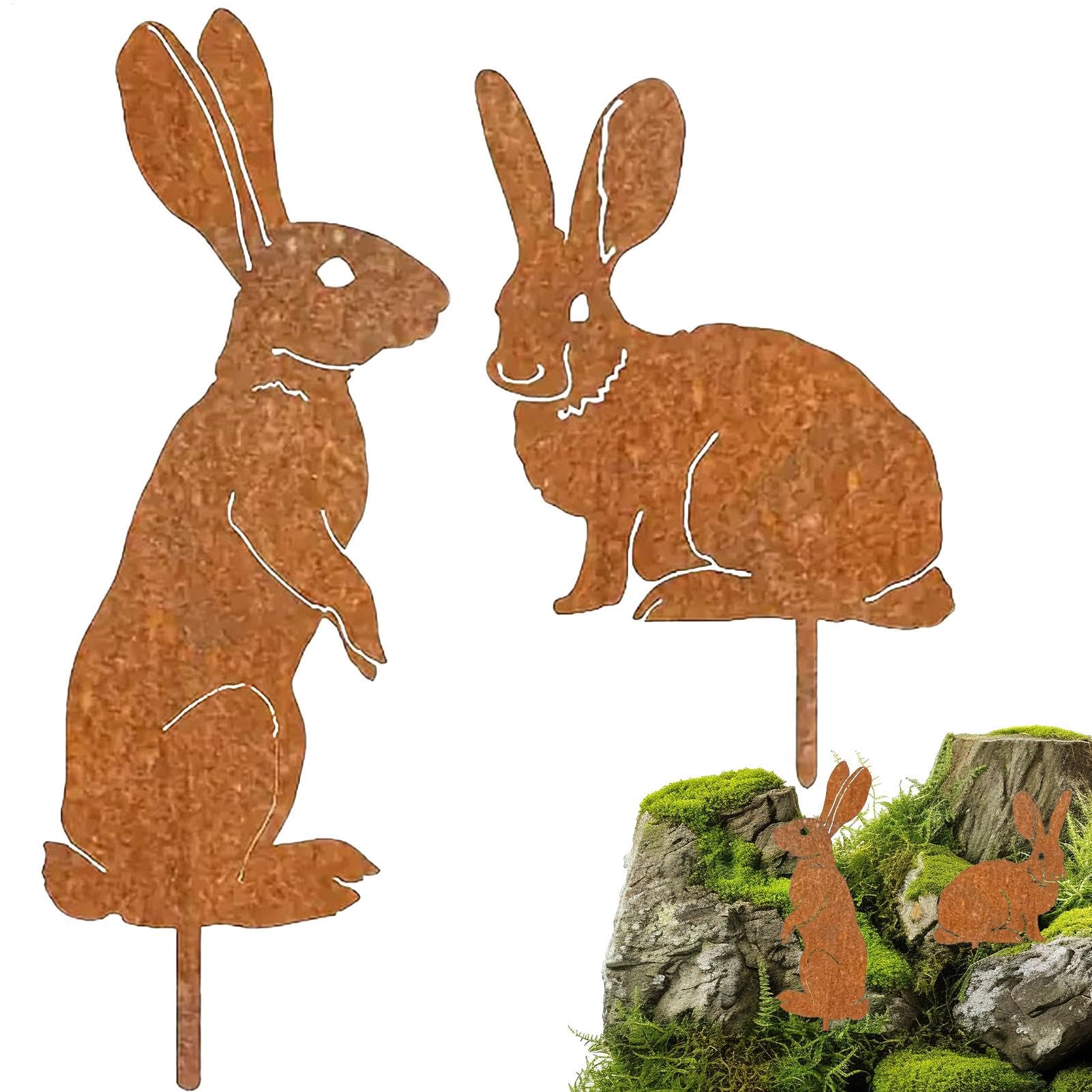Enjeux de cour de lapin Teksome en fer pour embellir votre décoration de printemps