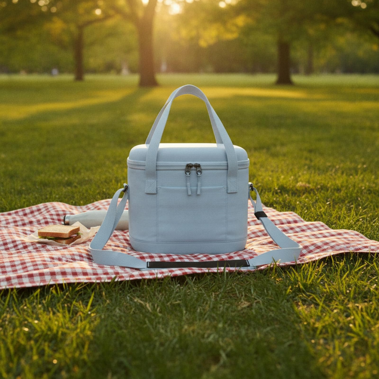 Baoblaze Bolsa Nevera Plegable Aislan | Bolsa Térmica con Correa Ajustable, Versátil, Almuerzo Térmica con, para Picnic, Trayectos Diarios