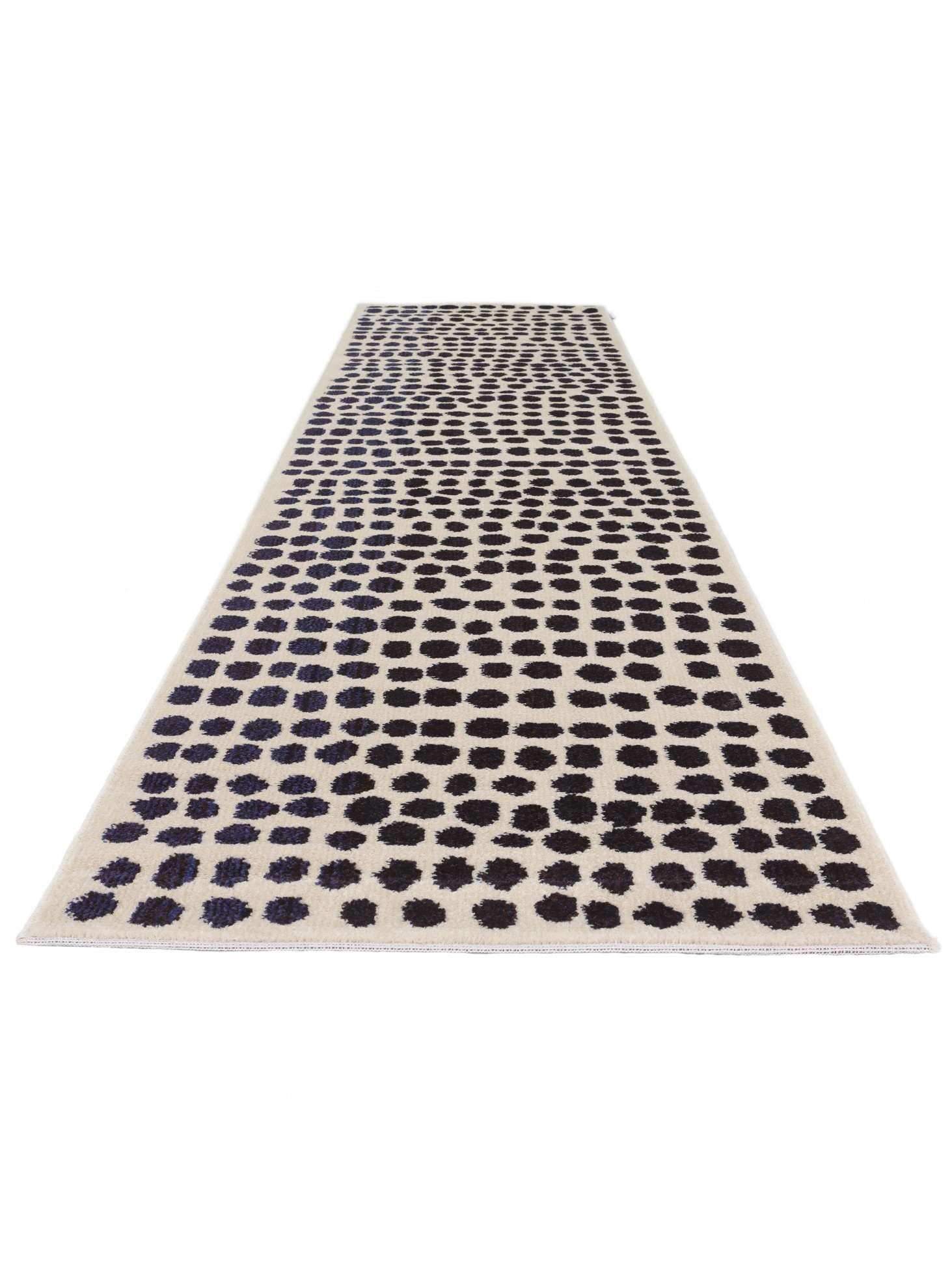RugVista Square Teppich, 80 x 300 cm, Beige/Dunkel Blau