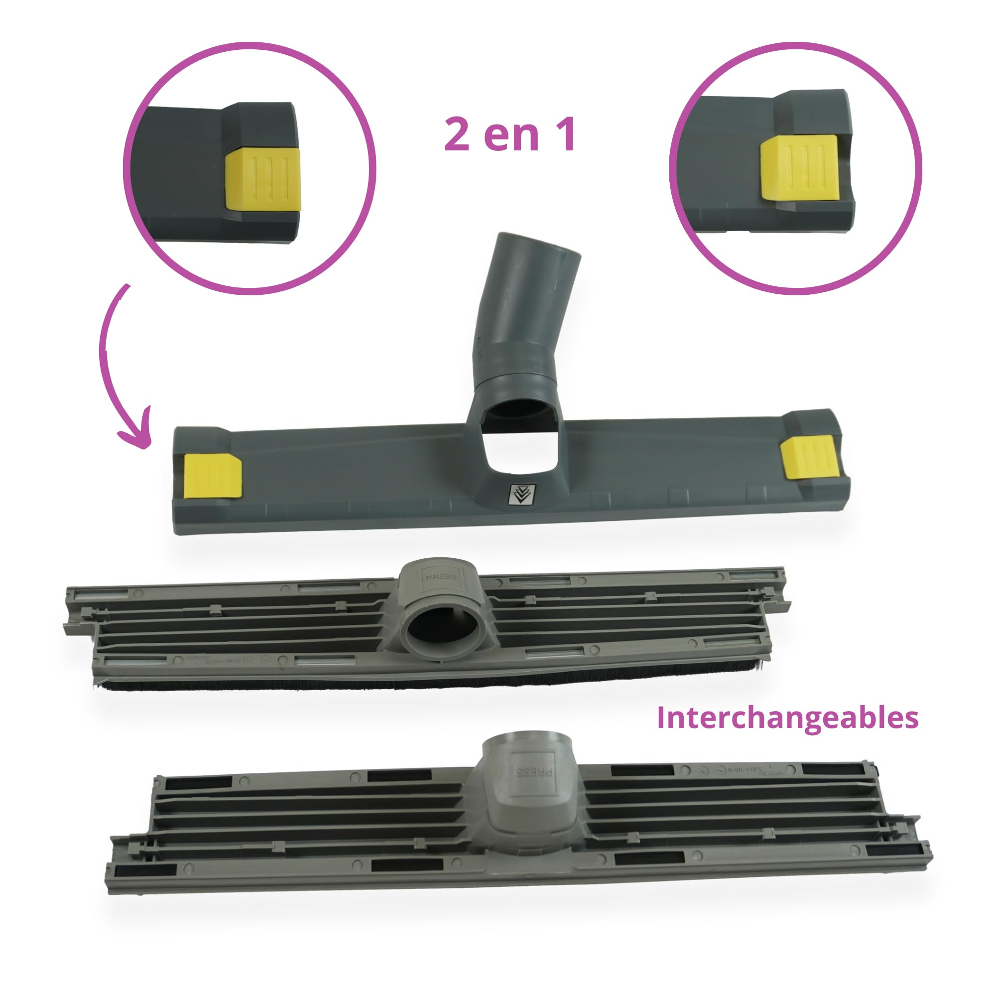 Boquilla de agua y polvo para aspiradora DN40-360 mm, 2 en 1, compatible con Karcher - Ref. original 2.889-153.0