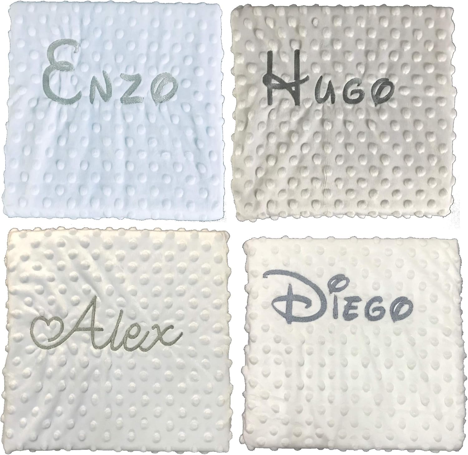 mibebestore Manta Bebe Personalizada Nombre Bordado Terciopelo Suave 80x110 para Cuna Cochecito Capazo Multiusos Facil Lavado Regalo Baby Shower Bautizo Recien Nacido Abrigo Fabricado en España