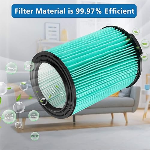 Miniatura 5 de VF6000 - Filtro de vacío de repuesto plisado de 5 capas compatible con aspiradoras Ridgid Shop Vac de 5 a 20 galones para húmedoseco (2 paquetes)