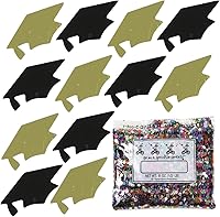 Vista 129 de Confeti Grad Cap Negro, Púrpura Combo - 2 bolsas de media onza (1 oz) (8400/8412)