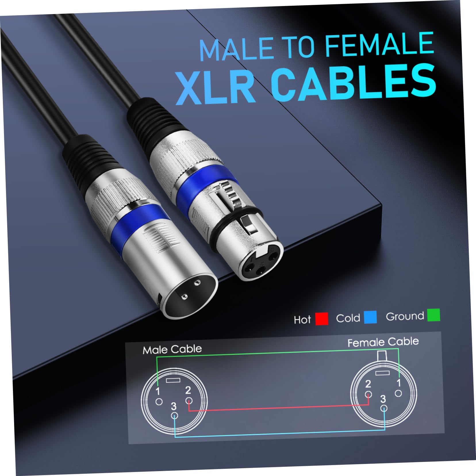 TOYANDONA 6 Sztuk Metalowa Obudowa Podwójnie Ekranowany Drut Kable Głośnikowe Przewód Xlr Kabel Mikrofonu Xlr Kable Mikrofonowe ęski Na Żeński Kabel Mikrofonowy Mikrofon Kabel Miksera