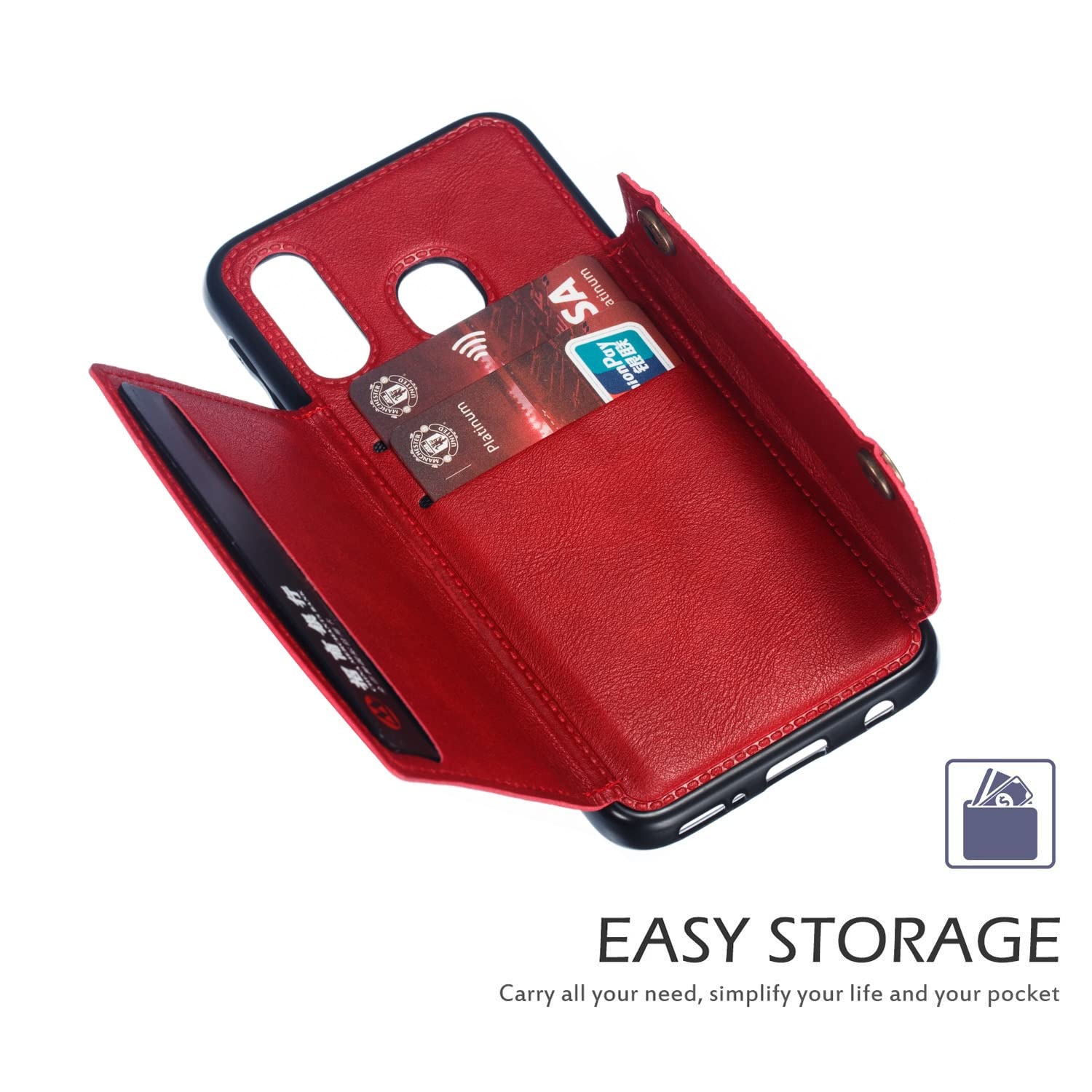 Funda Tipo Libro Con Cartera Para Huawei P20 Lite / Nova 3E - Protector Magnético Con Soporte