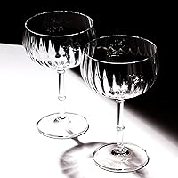 Vista 2 de LEMONSODA Rims Orient-Coupe - Copas de vino 100% cristal real, sin plomo, aptas para lavavajillas, 100% cristal, copa de cóctel de lujo, extra