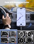 Chargeur de voiture sans fil, montage automatique de voiture 15W/10W/7.5W Chargement rapide Air Vent Car Phone Mount Compatible avec iPhone 17 16 COMMISSION ÉCONOMIQUE POUR L'EUROPE Pro/12 Pro Max/12 pro/12/11 Series, Samsung Galaxy-Dark Noir