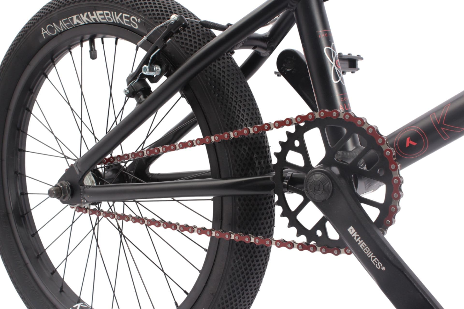 KHEbikes KHE Cosmic AL 20" BMX – Alluminio BMX Freestyle Bike 10,6 kg – Affix Rotor – Freni a V anteriori e posteriori – Pneumatici Acme 2.40 – nero opaco – per conducente 135 – 170 cm – modello 2025